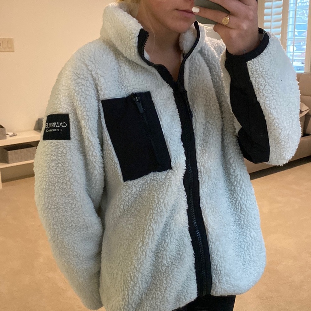 Calvin Klein fuzzy jacket